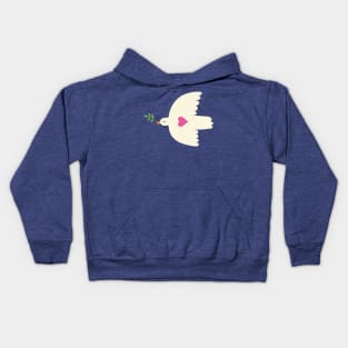 Dove of Peace - cute graphic by Cecca Designs Kids Hoodie